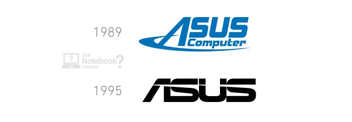 Marcas ASUS evolucao logotipo identidade visual