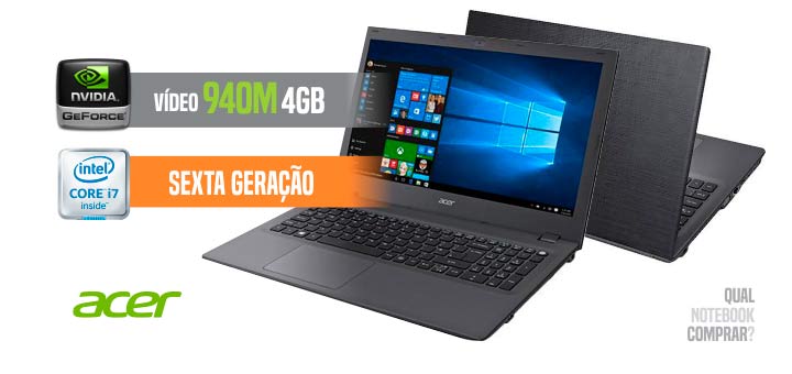 Acer E5-574G-75ME Core i7 e vídeo 940M de 4 GB