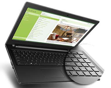 Note Lenovo IdeaPad100-15 teclado e detalhes