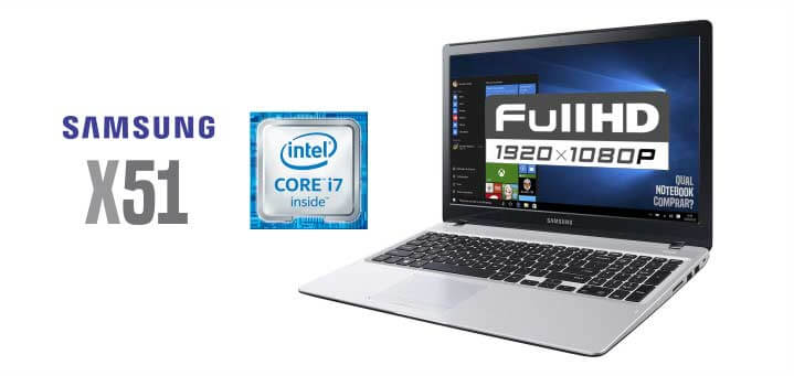 Notebook Samsung FULL HD Expert X51 preto