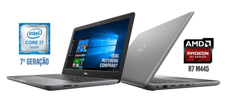 Notebook Dell Inspiron i15-5567-A40C placa de vídeo AMD