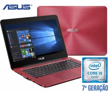 Notebook Asus Z450UA-WX009T vermelho detalhes
