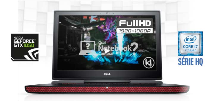 Notebook Dell Gaming nova linha 2017 com GTX 1050
