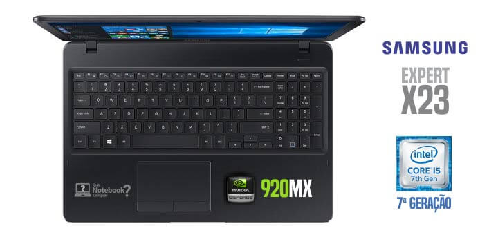 visão teclado notebook Samsung Expert X23 NP300E5M-XD1BR core i5