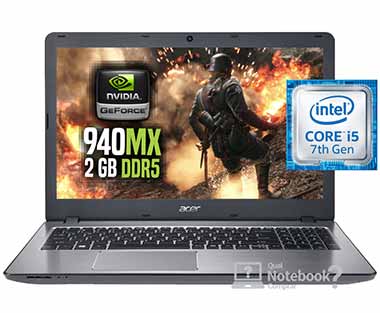 Notebook Acer F5-573G-519X com HD de 2 TB