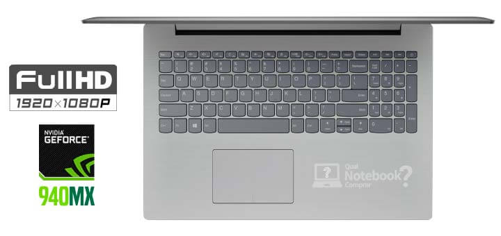 Teclado do notebok Lenovo IdeaPad 320 com 940MX