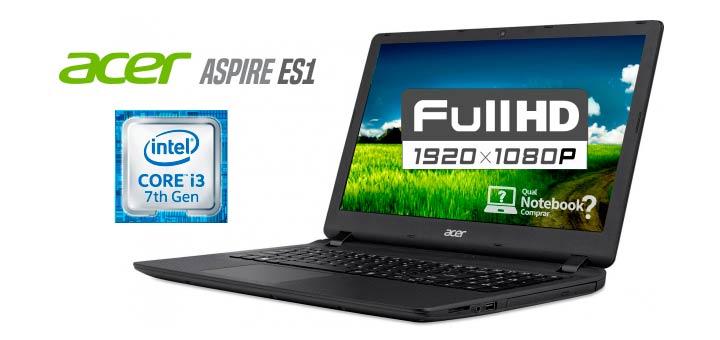 Notebook Acer Aspire ES1-572-33SJ com Tela Full HD