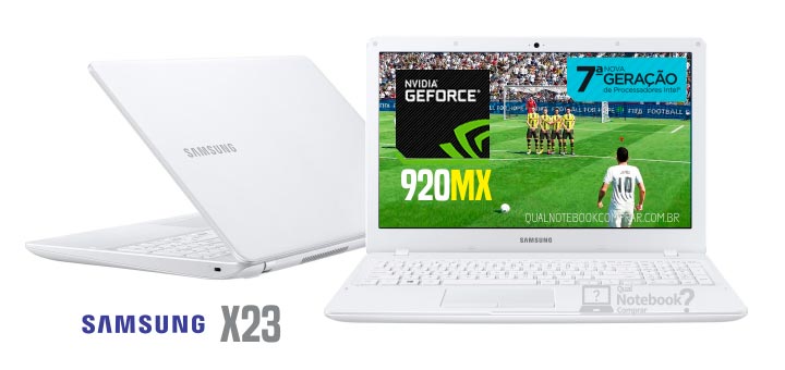 Notebook Samsung Expert X23 branco 2017