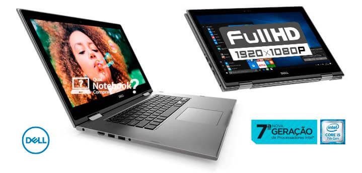 Notebook Dell 2 em 1 Inspiron i15-5578-A10C tela Full HD