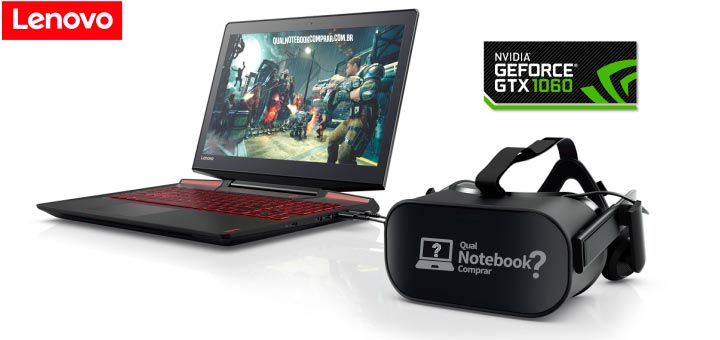 Notebook com placa de vídeo geforce gtx 1060 Lenovo Y720