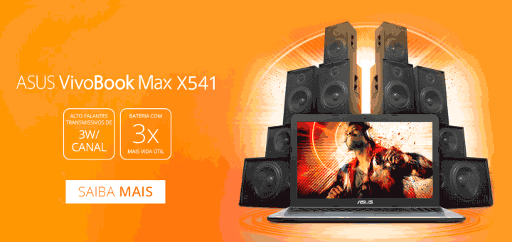 Asus Vivobook Max X541 com sistema de som bom