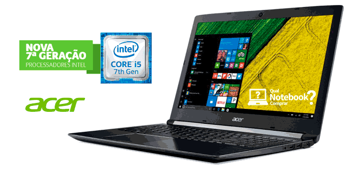 Notebook Acer A515-51-56K6 Core i5 de 7ª Geração
