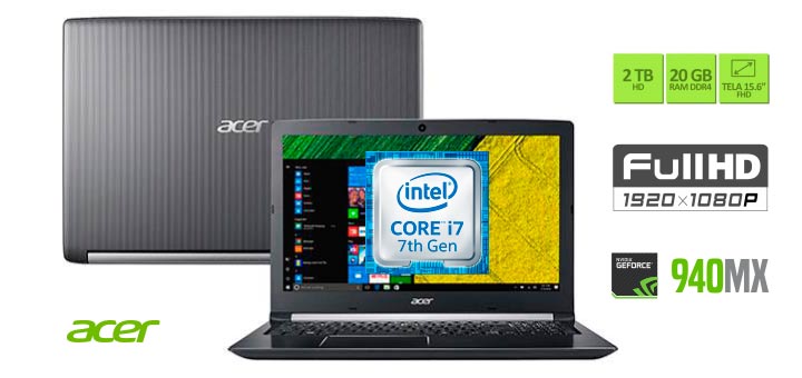 Notebook Acer A515-51G-70UP Intel core i7 20GB