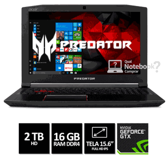 notebook gamer Acer Predator Helios 300 G3-572-75L9