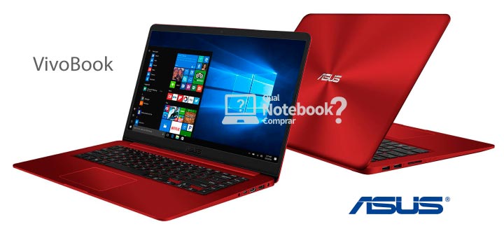 Notebook Asus Vivobook X510 vermelho 2018