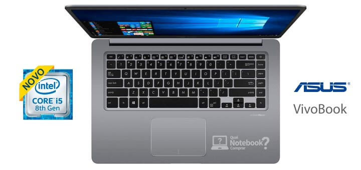 teclado Asus Vivobook X510UA-BR cinza
