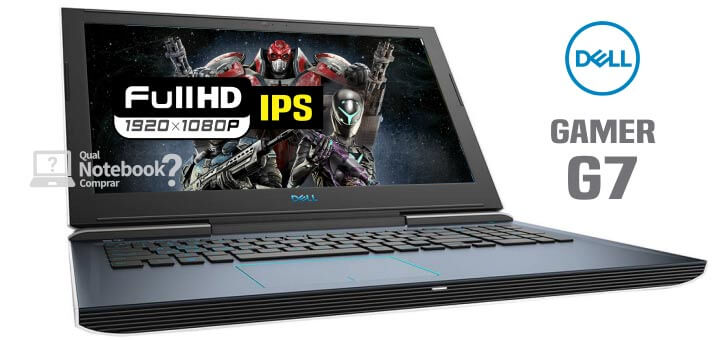 Notebook Dell Gaming G7 7588 com tela IPS para jogos