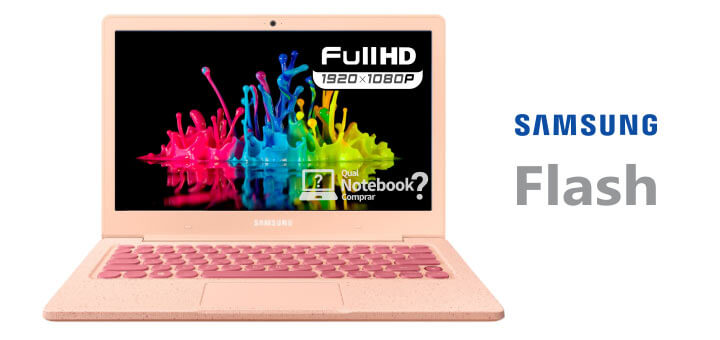 notebook rosa Samsung Flash novo Brasil