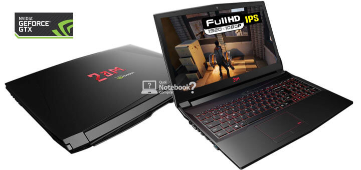 2AM Notebook Gamer E500 Geforce GTX1050 Tela IPS Full HD