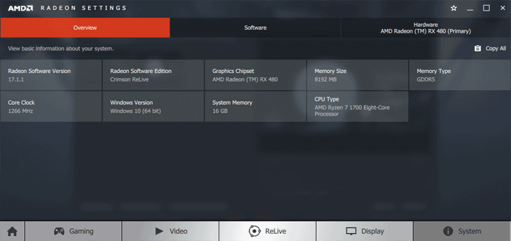 AMD Radeon Settings