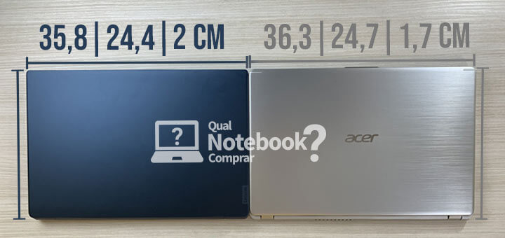 Medidas Acer Aspire 5 52G e Lenovo Ideapad 330S