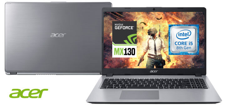 Novo Notebook Acer Aspire 5 A515-52G-577T com MX130 e Intel Core i5