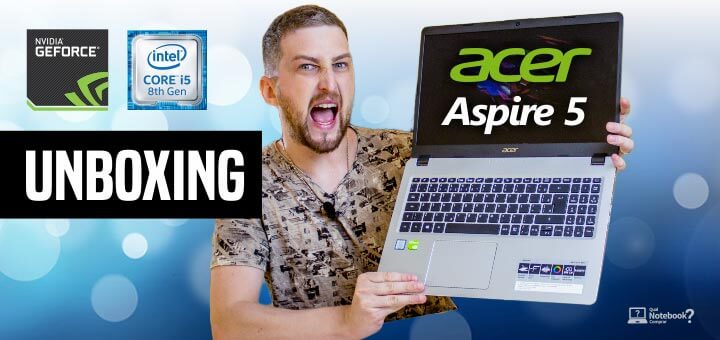 Unboxing Notebook Acer Aspire 5 A515-52G-577T Core i5-8265U Geforce MX130