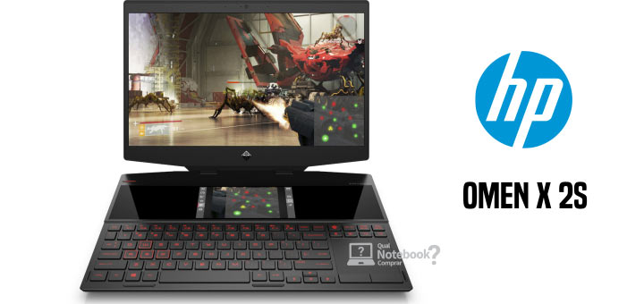 Laptop pra jogos Gamer HP Omen X 2S dual display