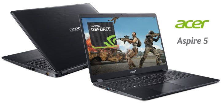 Notebook Acer A5 A515-52G preto com Nvidia Geforce