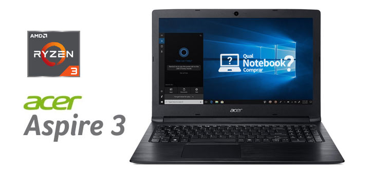 Notebook Acer Aspire 3 A315-41 com Ryzen 3