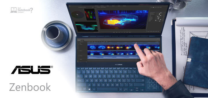 Notebook Asus ZenBook Pro Duo com 2 telas 4K Core i9 e GTX 2060