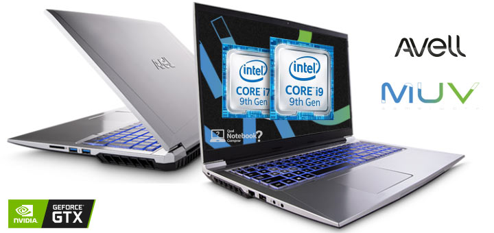 Notebook Avell MUV com GTX série 16 e Intel série H 9ª geração no Brasil