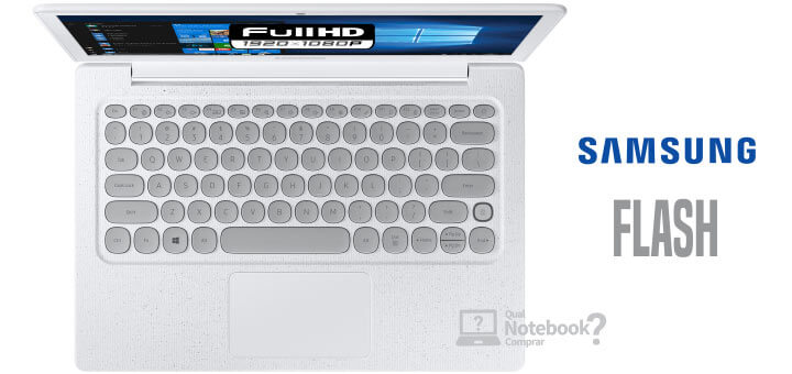 teclado retro do Samsung Flash F30 NP530XBB-AD2BR branco