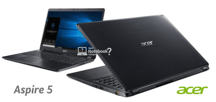 versão na cor preta do Acer Aspire 5 A515-52G Brasil