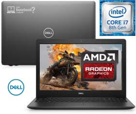 Notebook Dell Inspiron I15 3583 core i7 com placa de vídeo AMD Radeon