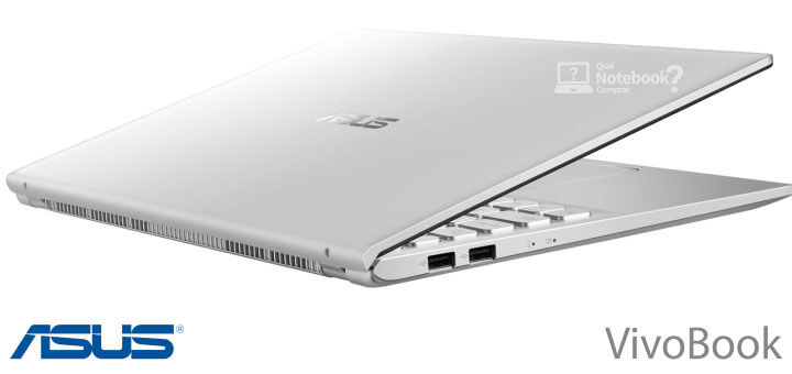tampa prata e dobradiça do ASUS notebook VivoBook 15 X512FA