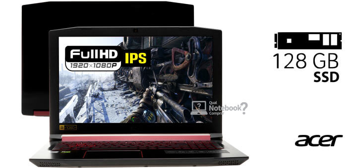 notebook com ssd e tela IPS da Acer linha Gamer Nitro 5 bom e barato