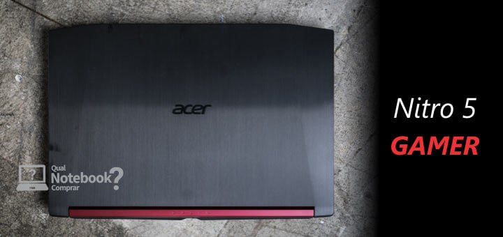 tampa e acabamento do Notebook Acer AN515-51 Gamer