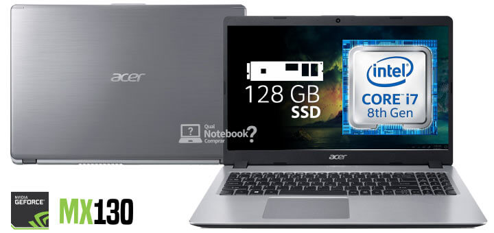 Acer Aspire 5 A515-52G-79H1 Core i7 com SSD 128GB GeForce MX130