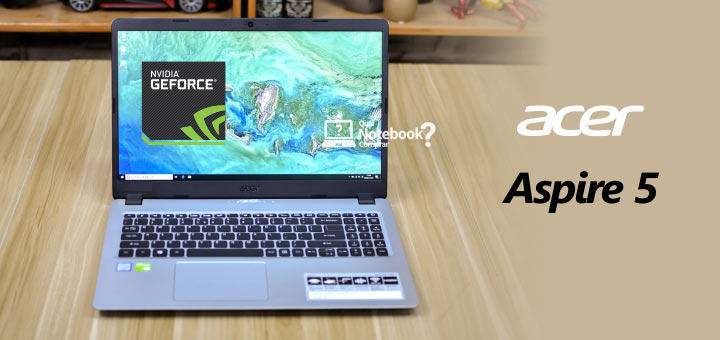 Acer Aspire 5 A515-52G com placa de vídeo GeForce MX130 dedicada para jogos