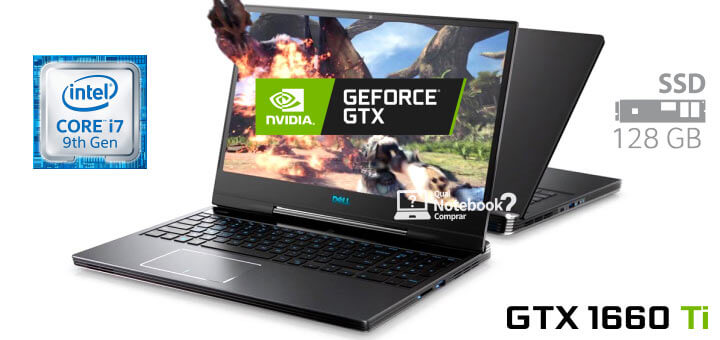 Notebook Gamer Dell G5-5590-M25P Core i7 de 9ª 16GB GTX 1660Ti