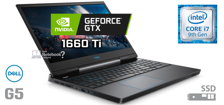 Notebook Gamer Dell G5-5590-M30P Core i7 16 GB SSD GTX 1660Ti