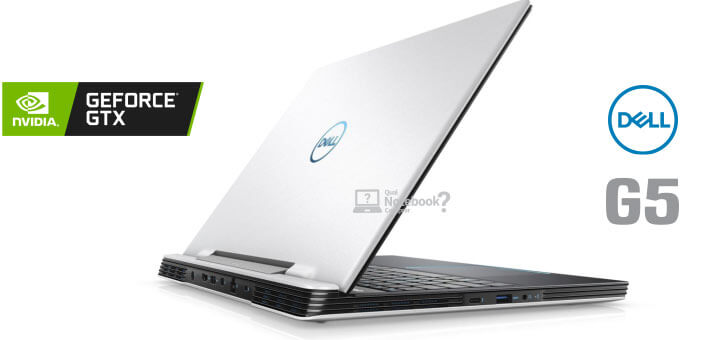tampa do novo Notebook Gamer Dell G5-5590 com acabamento branco