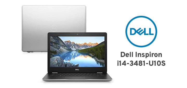 Dell Inspiron i14-3481-U10S visão frontal logotipo da Dell