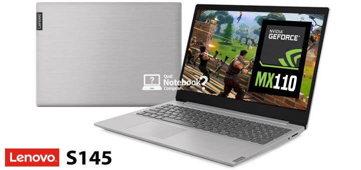 Lenovo S145 notebook com MX110 dedicada bom e barato