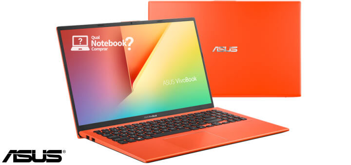 notebook cor vermelho Asus VivoBook 15 X512FA novo