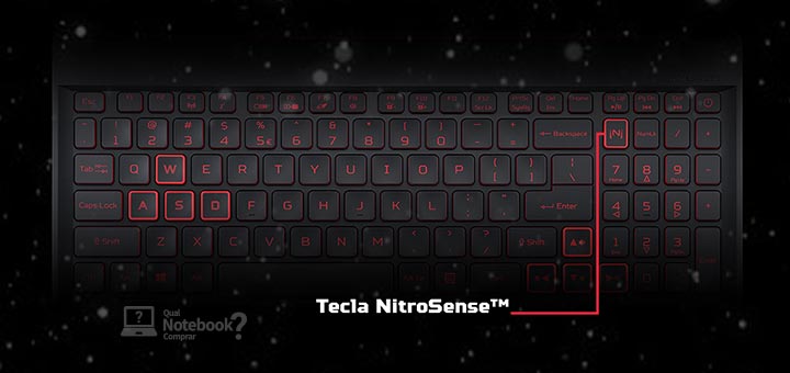 Acer Nitro 5 AN515-54-718D teclado retroiluminado nitro sense