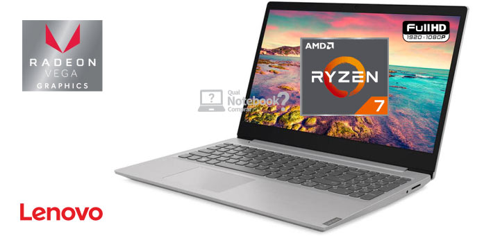 Notebook Lenovo ideapad S145 Ryzen 7-3700U e tela Full HD