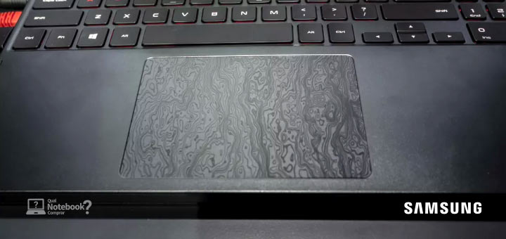 touchpad estilizado do notebook Samsung Odyssey 2