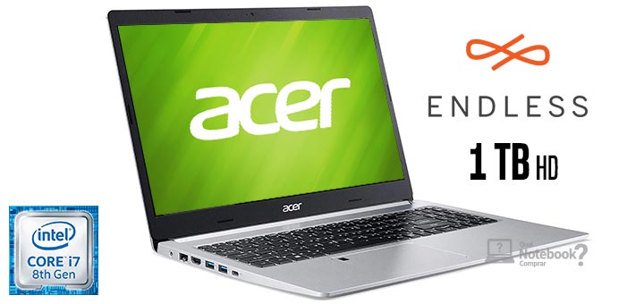 Acer Aspire 5 A515-52-72ZH i7-8565U HD 1 TB 8 GB RAM Linux Endless OS